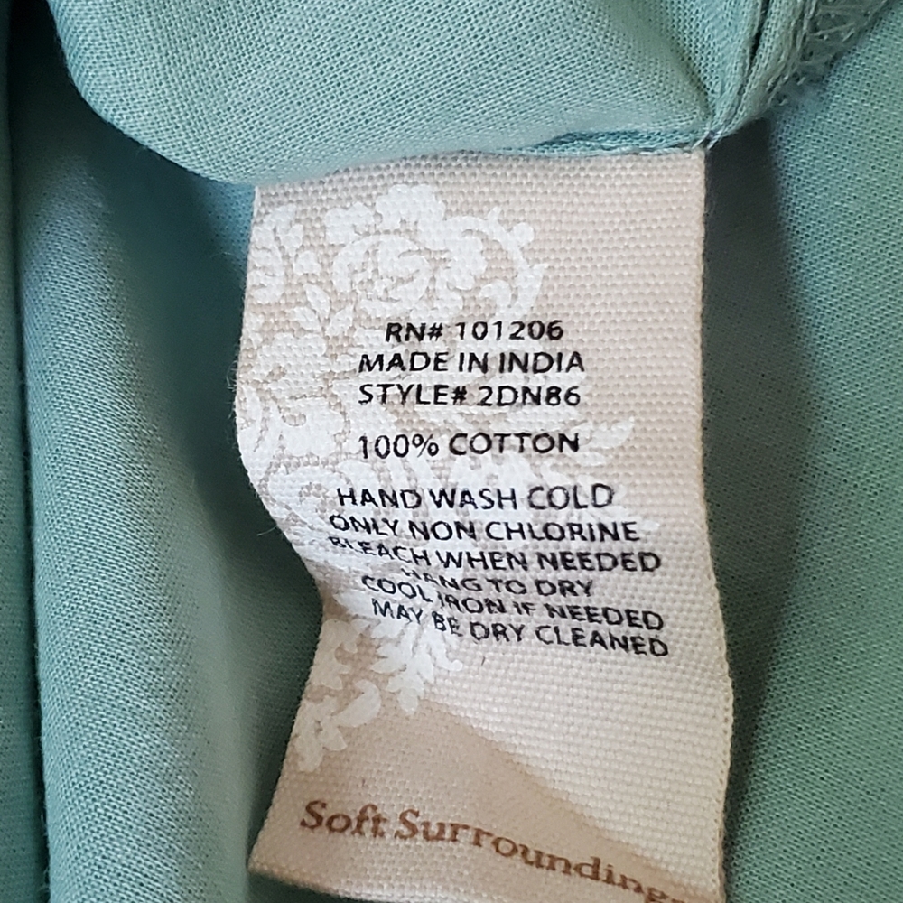 Soft Surroundings Embroidered Peasant Style Boho Tassel Top XL - Picture 9 of 9